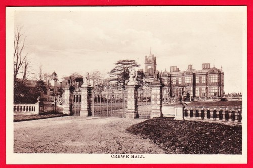 Postcard crewe hall - -,