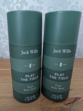 Jack Wills Play The Field Musk 150ml X2 Mens Body Spray - New & Unused