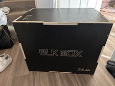 Anti-Slip Wooden Plyo Jump Box 3 in 1 Large Black Plyometric 20" 24" 30" - FXR