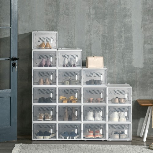 18pcs stackable shoe box - stackable,