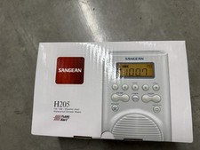H205 Shower Radio AM/FM Waterproof, Weather Alert, Digital Tuning, White
