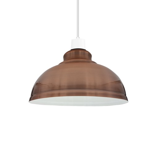 Vintage curvy metal lampshade - vintage,