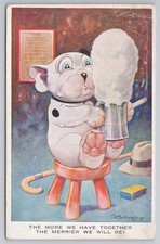 Bonzo postcard 'The More We Have Together' G.E. Studdy beer pub Valentine