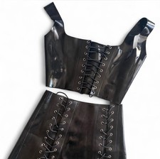 Mmlatex Corset Laced Black