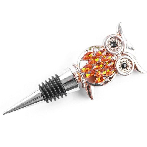 Cute owl wine bottle - wine, stopper