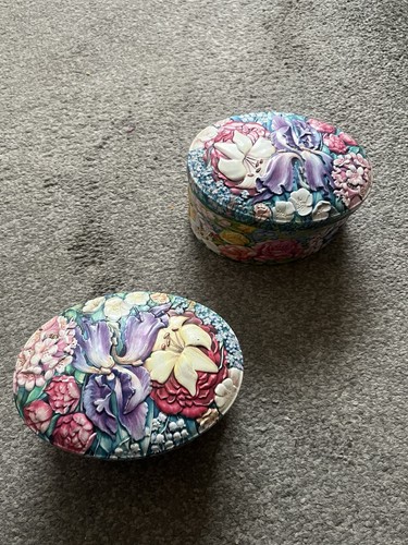 Decorative floral storage tins - decorative,