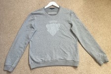 Gucci Sweatshirt In Grey Featuring Mythical Logo of The Knight In Armor Size L