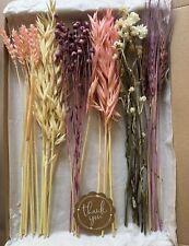 POSY BOUQUET 50-60 STEMS DRIED FLOWERS PRETTY 'CANDY BOUQUET' WEDDING GIFT 12''
