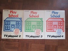 3x Vintage 1976 BBC Play School TV Playpad Books 1976 no.2, 3 and 4 Rare