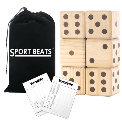 Giant wooden yard dice set - giant,