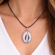 Vintage Red Madonna Pendant