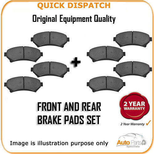 Front and rear pads for - and, saab