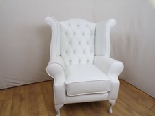 Queen Anne style wing chair in