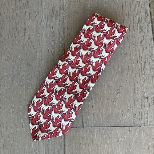 Escher silk neck tie - silk,