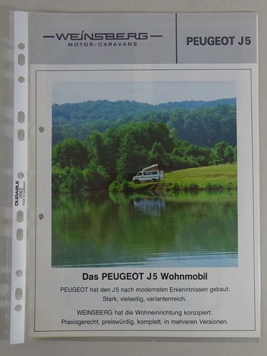 Brochure peugeot motorhome - j5,