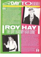 BOY GEORGE (Culture Club) Roy had a haircut  UK ARTICLE / clipping
