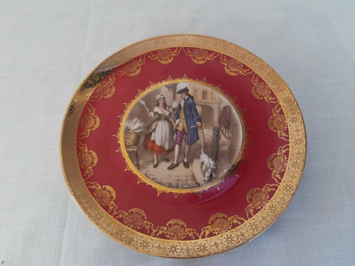 Vintage ceramic plate cries - vintage,