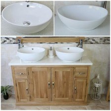 Solid Oak Bathroom Vanity Unit