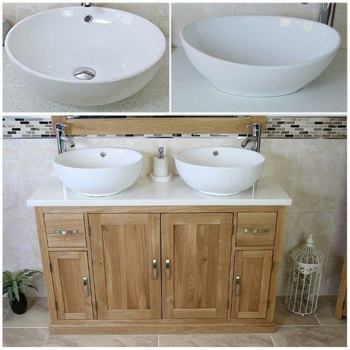 Solid oak bathroom vanity - bathroom, unit