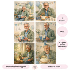 6 x Grey Haired Man Birthday