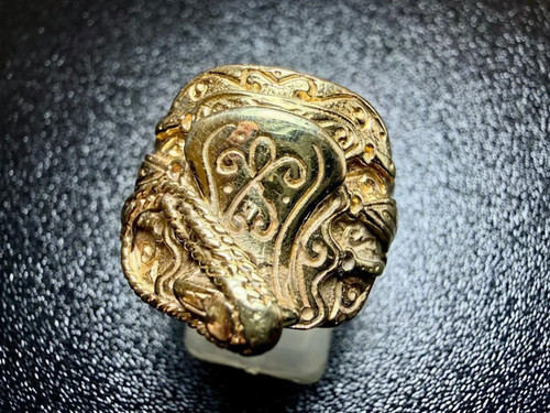9ct gold saddle ring - 9ct,
