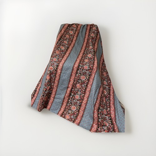 Vintage red blue floral - red,