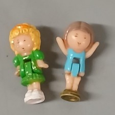 Bluebird Polly Pocket 1991 Dream World Figures x2 Lulu & Polly Vintage -CP