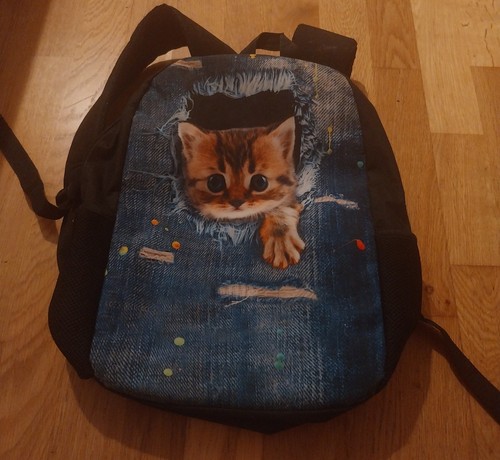 Cat print design - cat, backpack