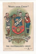 The Footballer's Crest - 1905 used football-themed comic postcard