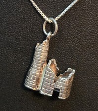 Cornwall Cornish Tin Mine Sterling Silver Charm 18" 925 Box Chain 6g
