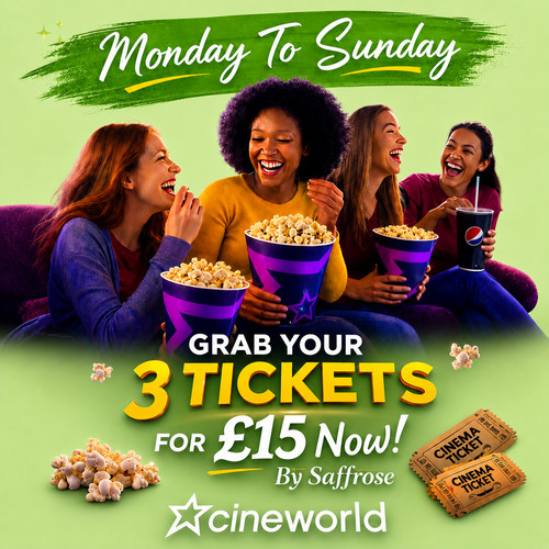 Cineworld cinema tickets - 3x,