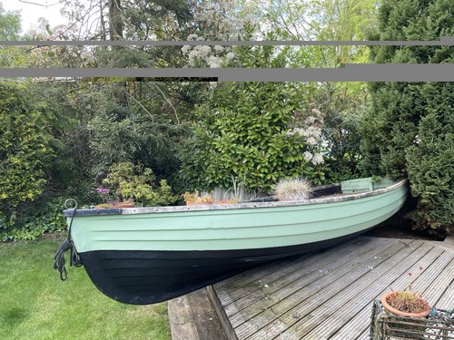 15ft grp clinker rowing boat - grp,