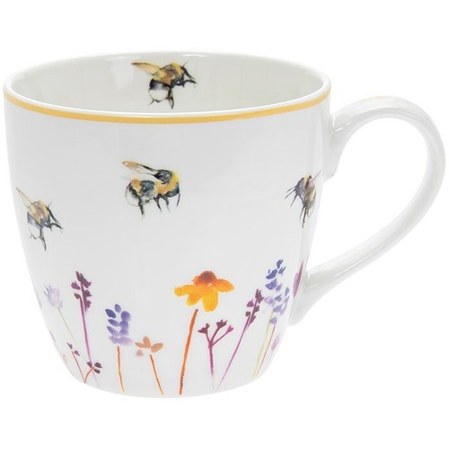 Busy bees breakfast mug floral - busy,