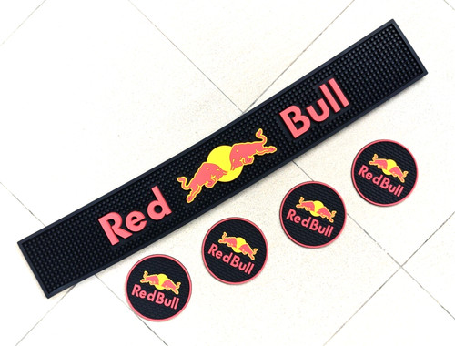 Red bull rubber drip mat - red,