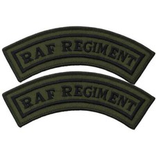 RAF Regiment Mud Guard Shoulder Titles-Pair