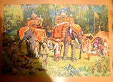 Vintage Chancellor Tiger Shoot- Indian Elephant 900 Piece Jigsaw Puzzle,Rare.