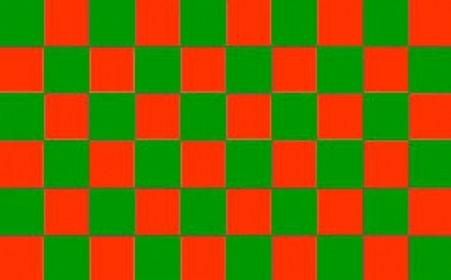 Red and green - &, flag