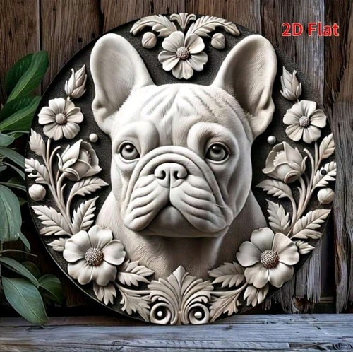 Rustic french bulldog dog - rustic, 2d