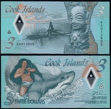 COOK ISLANDS 3 DOLLARS (P11a)