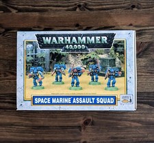 5 Space Marine Assault Squad BOXED - Plastic OOP Warhammer 40K 1990s