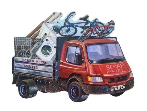 Scrap metal van plaque - van, plaque-