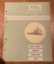 Original Ferguson tractor TE20 Spike tooth harrow Parts list book 1948