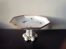 Wedgwood Rare Majolica butterfly & insect Tazza / Comport Plate / Cake Stand