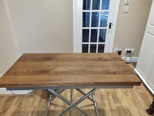 120cm Rectangular Wooden Table With Chrome Legs