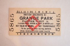 Railway Platform Ticket BR (E) Grange Park
