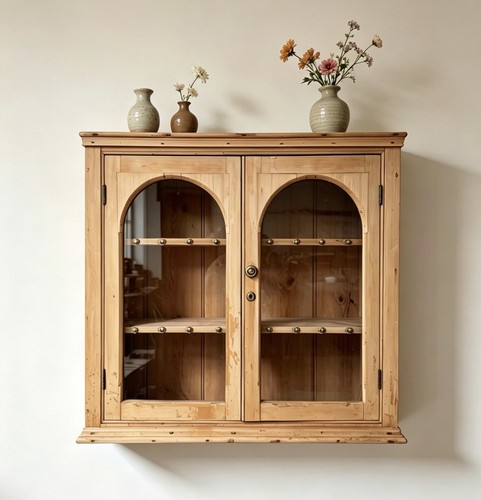 Antique victorian pine wall - antique,