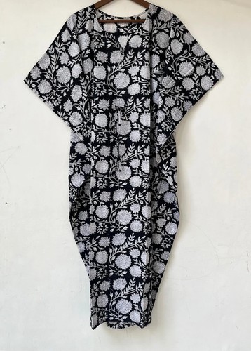 Indian cotton black floral - black,
