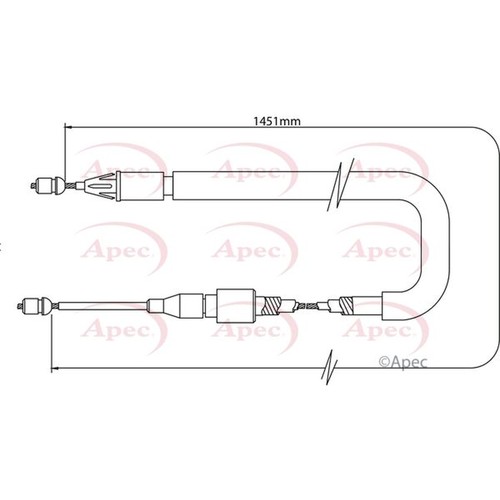 Apec handbrake cable right - apec,