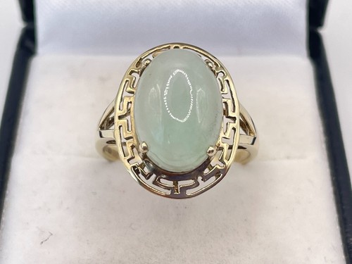 9ct gold hallmarked pale green - hallmarked,