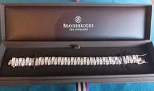 Beaverbrooks Tennis Bracelet In 925 Silver And Cubic zirconia Stones In Box